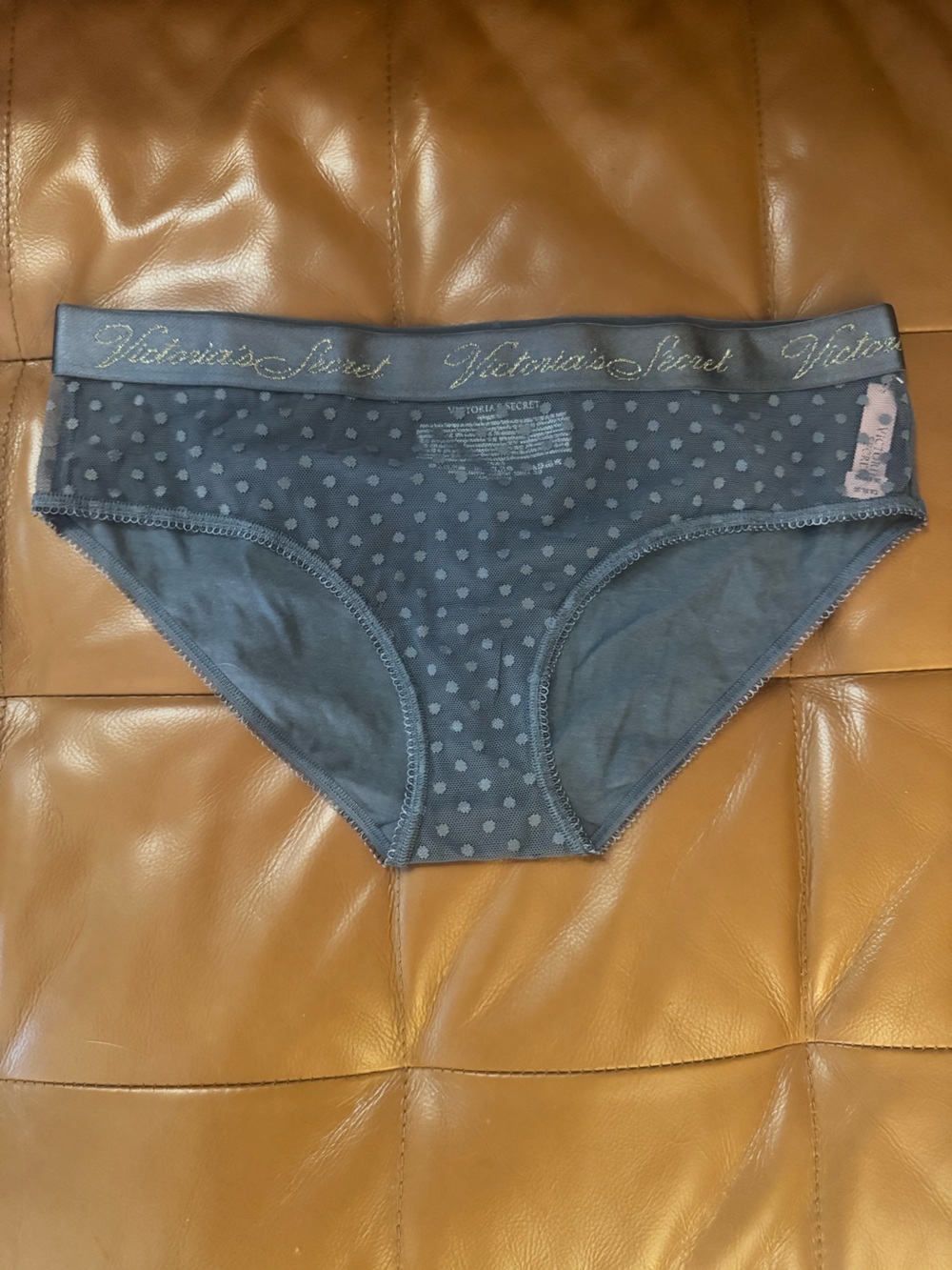 Victoria's Secret Gray Polka Dot Panty